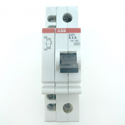 ABB S271 With Shunt K4A K4 4A 4 Amp MCB Circuit Breaker Type K